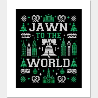 Philly Fan Philadelphia Ugly Christmas Jawn to the World Posters and Art